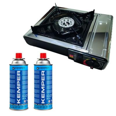  PACK INCASA R&eacute;chaud &agrave; Gaz Portable + 2X KEMPER Cartouche de Gaz