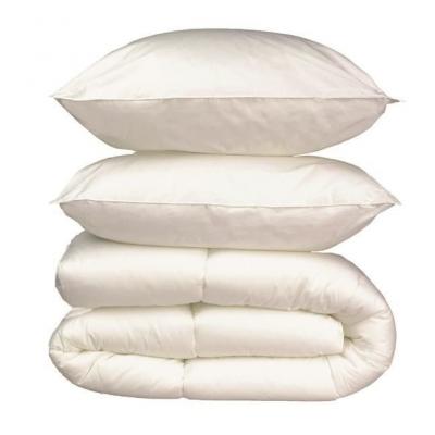GENERIQUE Pack linge de lit Microfibre - 1 Couette 240x260 cm + 2 Oreillers 60x60 cm blanc