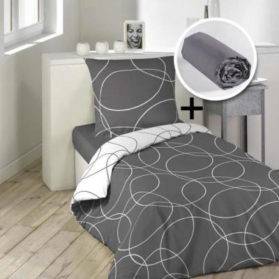 DOUCEUR D INTERIEUR pack parure 1 housse de couette 140x200 + 1 to 63x63 elton + 1 dh 90x190