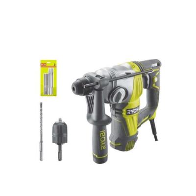RYOBI Pack Perforateur Burineur  SDSPLUS 800W - 4 modes - RSDS800-KC - Kit 3 forets  plus 2 burins SDS+ - RAKSP05