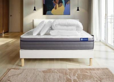 ACTISOM Matelas + sommier 160x200 + couette + 2 oreillers  - Actimemo zen