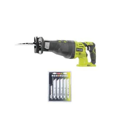 RYOBI Pack Scie sabre 18V OnePlus R18RS-0 - 6 lames OnePlus universelles bois et m&eacute;tal RAK06RB