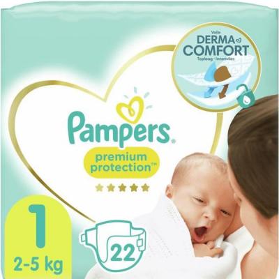 PAMPERS Couches b&eacute;b&eacute; taille 1 : 2-5 kg premium protection