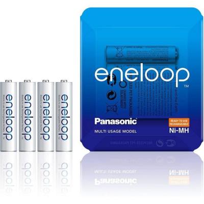 ENELOOP Panasonic - Piles Rechargeables  Lot de 4 piles AAA-LR3 pr&ecirc;tes &agrave; utiliser