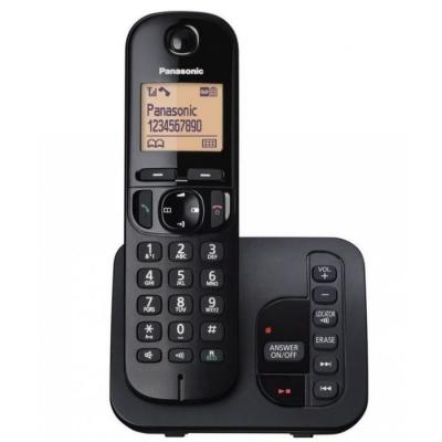 PANASONIC T&eacute;l&eacute;phone fixe sans fil  KX-TGC220FRB Noir avec r&eacute;pondeur