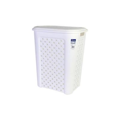 TONTARELLI Panier &agrave; linge Arianna  50 L Blanc (44 X 35 x 55 cm)
