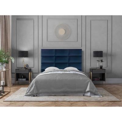 PASCAL MORABITO Panneaux muraux t&ecirc;te de lit BONTE - 180 cm - Velours - Bleu