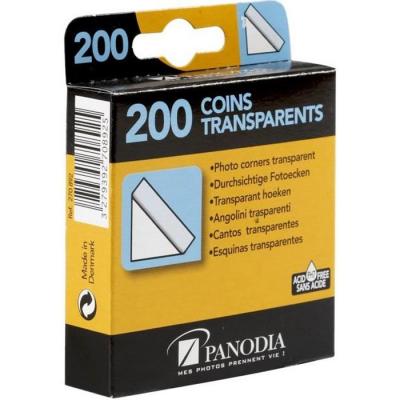 PANODIA Bo&icirc;te de 200 coins photos adh&eacute;sifs transparents - marque fran&ccedil;aise
