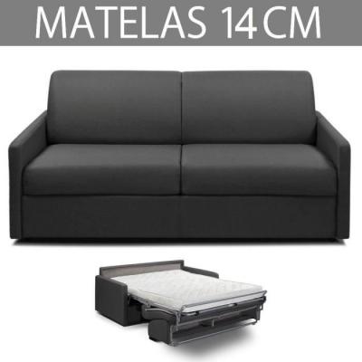 ITALIAN SPIRIT Canap&eacute; convertible PARADISO EXPRESS 140cm matelas 14cm gris anthracite