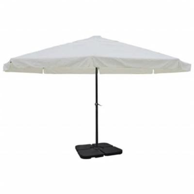 VIDAXL Parasol blanc en aluminium avec base mobile  - Blanc