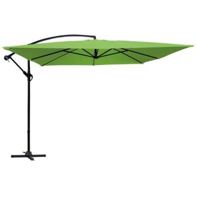 OVIALA Parasol d&eacute;port&eacute; - 300 x 300 cm - Aluminium -  - Vert