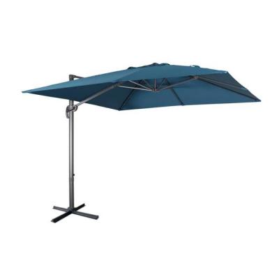 SWEEEK Parasol d&eacute;port&eacute; carr&eacute; bleu canard 3m sur 3m