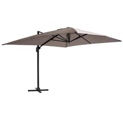 OVIALA Parasol d&eacute;port&eacute; rectangulaire rotatif 360&deg; (4x3m) - 240g/m&sup2;