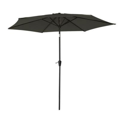 HAPPY GARDEN Parasol droit hapuna rond 2,70m de diam&egrave;tre gris