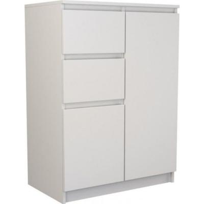 PARME - Commode moderne salon/chambre/bureau 97x70x40 - 2 portes Blanc