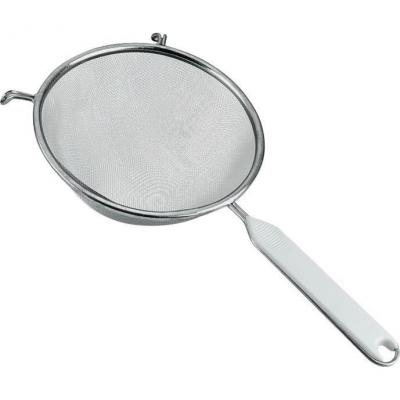 METALTEX Passoire tamis &agrave; manche - D : 18 cm - aluminium et plastique - blanc