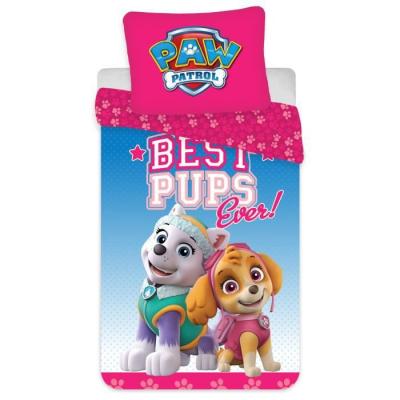 PAT PATROUILLE Parure de lit enfant -  - Everest et Skye - 100% coton - R&eacute;versible - 140x200 cm 
