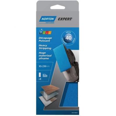 NORTON  - 8 Patins Corindon Expert 93 X 230 Mm (Grain 40)