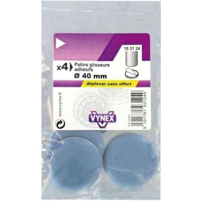 VYNEX  - Patin glisseur gris adh&eacute;sif ptfe d: 40mm x4