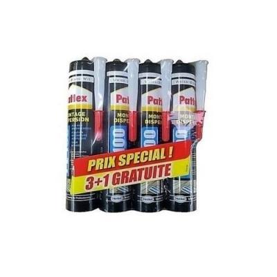 PATTEX Colle fixation pl100  - high tank - blanc - lot 3+1 - 798270