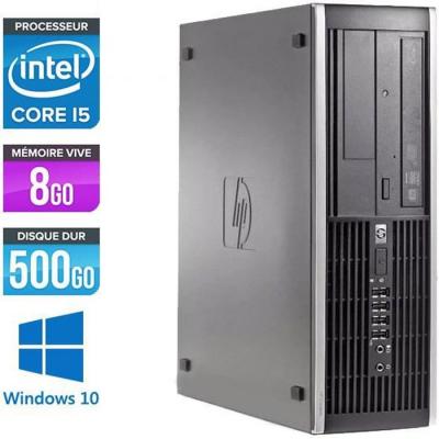 HP Unit&eacute; centrale  Elite 8100 SFF - Noir - Intel Core i5-650 / 3.2 GHz - RAM 8Go - HDD 500 Go - DVDRW - Gigabit Ethernet - Windows 10 Professionnel 