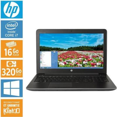 HP Pc portable  ZBOOK 15 core i7 16 go ram 320 disque dur windows 10  ordinateur portable 15 pouces 