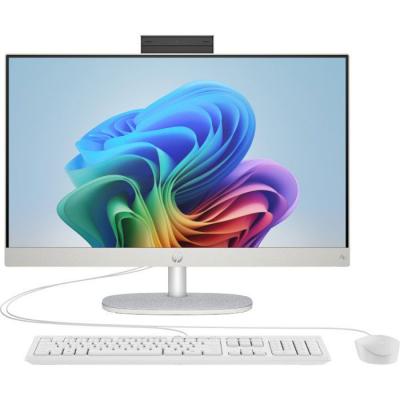 HP PC All-in-One  24-cr0091nf 23,8 FHD IPS AMD Athlon Silver 7120U 8Go 512Go SSD Blanc/Argent - Neuf