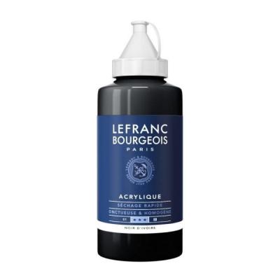  Peinture Acrylique en bidon noir d'ivoire 750ml - Lefranc & Bourgeois