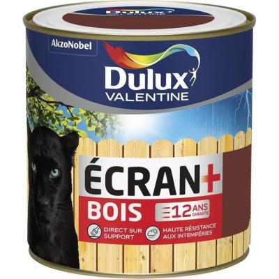 DULUX VALENTINE Peinture Sp&eacute;ciale Bois  &Eacute;cran+ Satin Ton Bois 0,5L