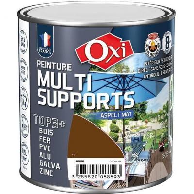 OXI Peinture multi supports top 3+ brun mat ral 8017 0.5l