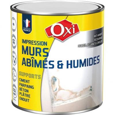 OXI  - Impression Blanche Murs Ab&icirc;m&eacute;s et Humides 2,5 l - Blanc