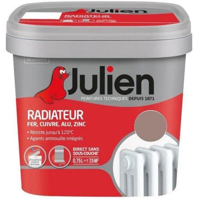 JULIEN Peinture Radiateur Phase Aqueuse Taupe Finition : Satin 0,75 l - Taupe