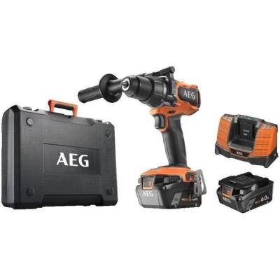 AEG Perceuse-visseuse &agrave; percussion Brushless  18V - 2 batteries 6.0Ah - Chargeur BSB18BL-602K