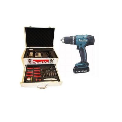 MAKITA Perceuse visseuse &agrave; percussion Diam13mm 18V 1.5Ah + Accessoires DHP453SYEX  