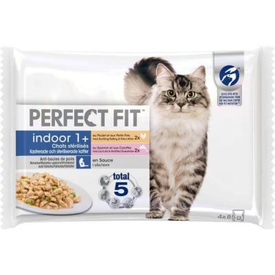 PERFECT FIT P&acirc;t&eacute;e au poulet et au saumon pour chat st&eacute;rilis&eacute; d'int&eacute;rieur +1