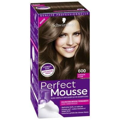 SCHWARZKOPF PERFECT MOUSSE Coloration Permanente - Ch&acirc;tain Clair 600