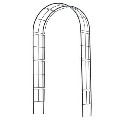 NATURE   Arche de jardin en m&eacute;tal noir 6040802