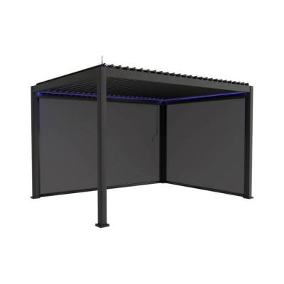 SWEEEK Pergola bioclimatique aluminium motoris&eacute;e 4x3m led, store 3m, store 4m