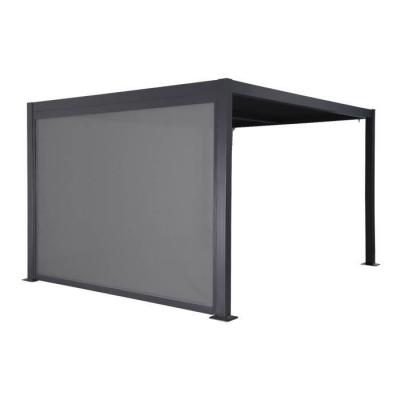 SWEEEK Pergola bioclimatique aluminium et acier 4x3m, store 3m anthracite