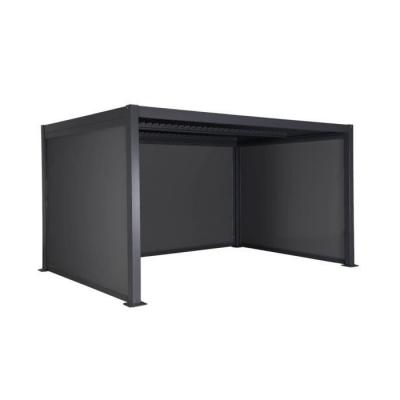 SWEEEK Pergola bioclimatique aluminium et acier 4x3m, 2 stores 3m, 1 store 4m