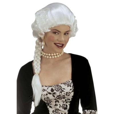 WIDMANN Perruque Duchesse Femme Marquis / Marquises -  - Blanc - Longue Tresse