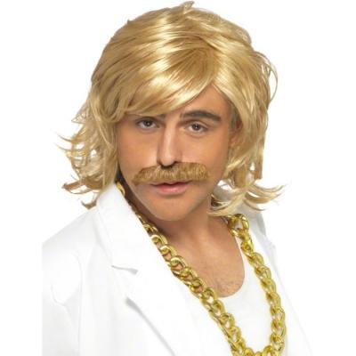 SMIFFYS Perruque Et Moustaches Blondes Game Show - Blonde - Taille Unique