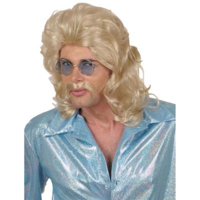 WIDMANN Perruque Annees 70 Blonde Avec Moustaches
