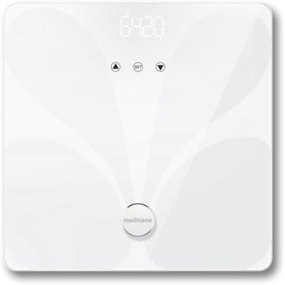 MEDISANA Pese personne connect&eacute; - BS 412 - Imp&eacute;dancemetre - Bluetooth - Analyse corporelle - 180kg max