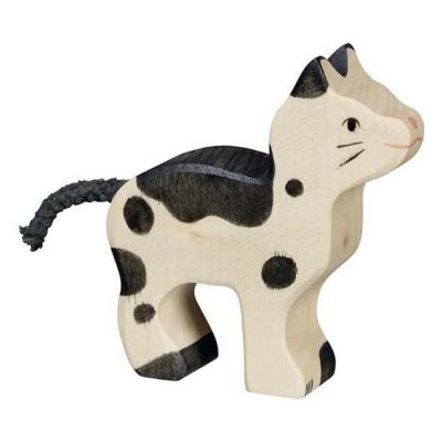 HOLZTIGER  - 2040954 - Figurine Animal - Chat Petit - Noir/Blanc