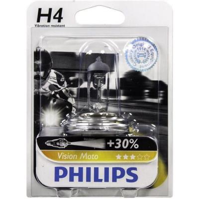PHILIPS  Ampoule halog&egrave;ne Moto Vision H4 - 12V - 60/55W