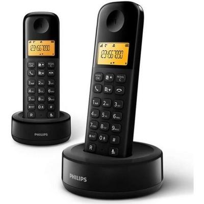 PHILIPS  DECT - DECT Noir - D16 DUO SANS REPONDEUR