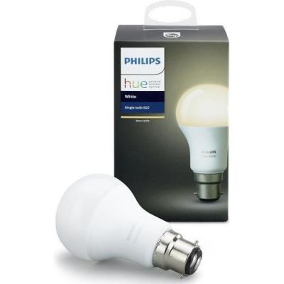 PHILIPS HUE  White Ampoule LED connect&eacute;e B22 9,5 W &eacute;quivalent &agrave; 60 W