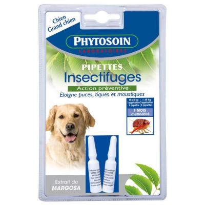 RIGA Phytosoin Pipettes Insectifuges - Pour Chien Moyen Et Grand Chien - Lot De 2 