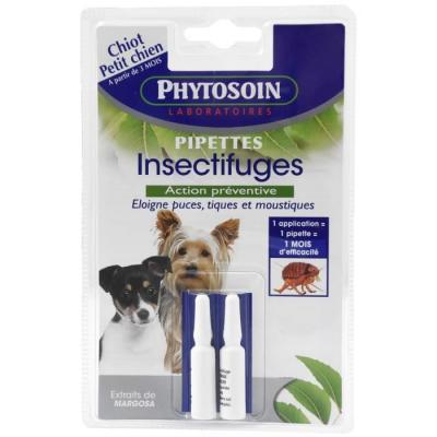PHYTOSOIN  pipettes insectifuges - pour petit chien - lot de 2
